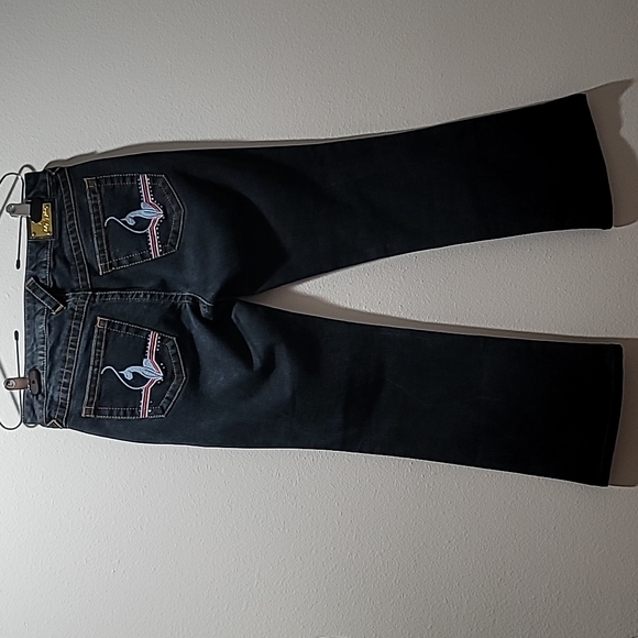 COPY - BABY PHAT BOOTCUT VINTAGE 90's HIP HOP Y2K DARK WASH DENIM BLUE JEANS JU… - Picture 15 of 16